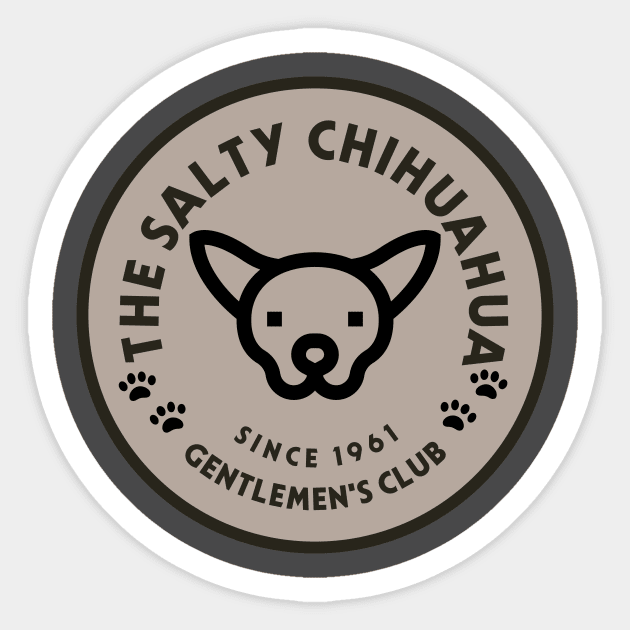 The Salty Chihuahua Sticker by VDUBYA